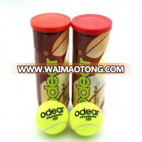 Top quality cans package custom printed woolen match tennis ball