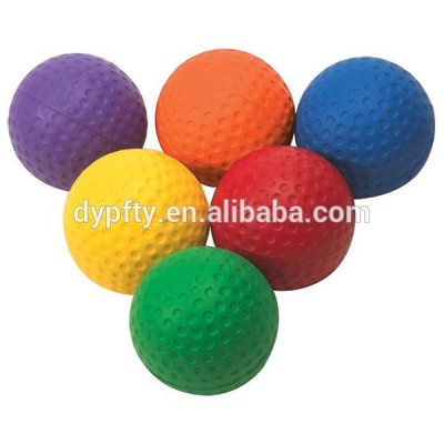 promotional custom purple pu golf foam stress ball wholesales