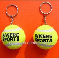 40mm tennis ball keychain with custom logo printed