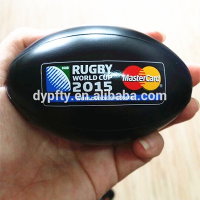 black rugby shape ball